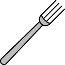 Fork line icon