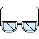 Glasses filled outline icon