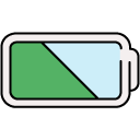 Half Battery filled outline icon