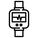 Heart Monitor Wrist Watch line icon