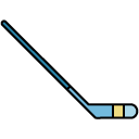 Hockey Stick filled outline icon