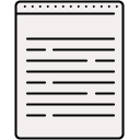 Holed Document filled outline icon