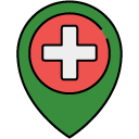 Hospital Location filled outline icon