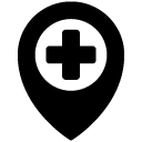 Hospital Location solid icon