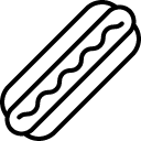 Hotdog line icon