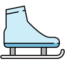 Ice skate filled outline icon