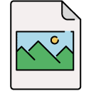 Image Document filled outline icon