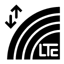 LTE signal glyph Icon