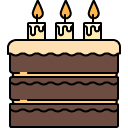 Large Birthday Cake line icon
