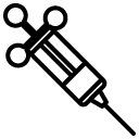 Large Syringe line icon