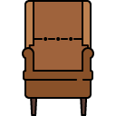 Lean chair filled outline icon