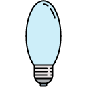 Lightbulb filled outline icon