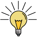 Lightbulb_2 filled outline icon