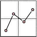 Line chart filled outline icon