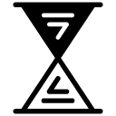 Line hourglass glyph Icon