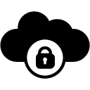 Lock Cloud glyph Icon