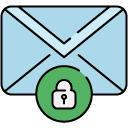 Lock Message filled outline Icon