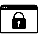 Lock Window glyph Icon