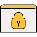 Locked Window filled outline Icon