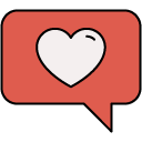 Love Chat filled outline Icon