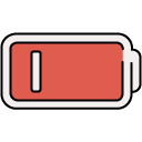Low Battery filled outline icon