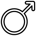 Male Gender line icon