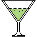 Martini glass line icon