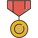 Medal filled outline icon