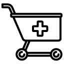 Medical Shopping Cart line icon