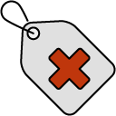 Medical Tag filled outline icon