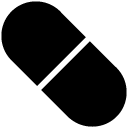 Medication pill solid icon