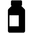 Medicine bottle solid icon
