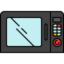 Microwave filled outline icon