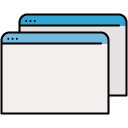 Multiple Windows filled outline Icon