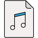 Music Document filled outline icon