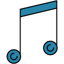 Music Notes filled outline icon