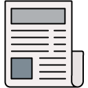 Newspaper filled outline icon