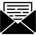 Open Envelope glyph Icon