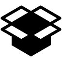 Open box solid icon