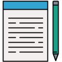 Paper Pen filled outline icon