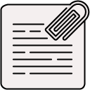 Paperclip Document filled outline icon