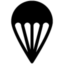 Parachute solid icon