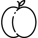Peach line icon