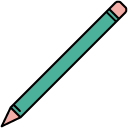 Pencil filled outline icon