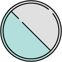 Pill filled outline icon