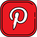 Pinterest filled outline icon