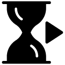 Play hourglass glyph Icon