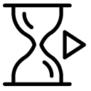 Play hourglass line Icon