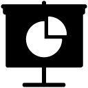 Presentation Pie Chart solid icon