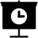Presentation time solid icon